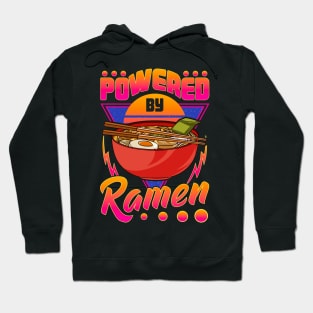 Funny Powered By Ramen Cute Anime Kawaii Gamer Hoodie